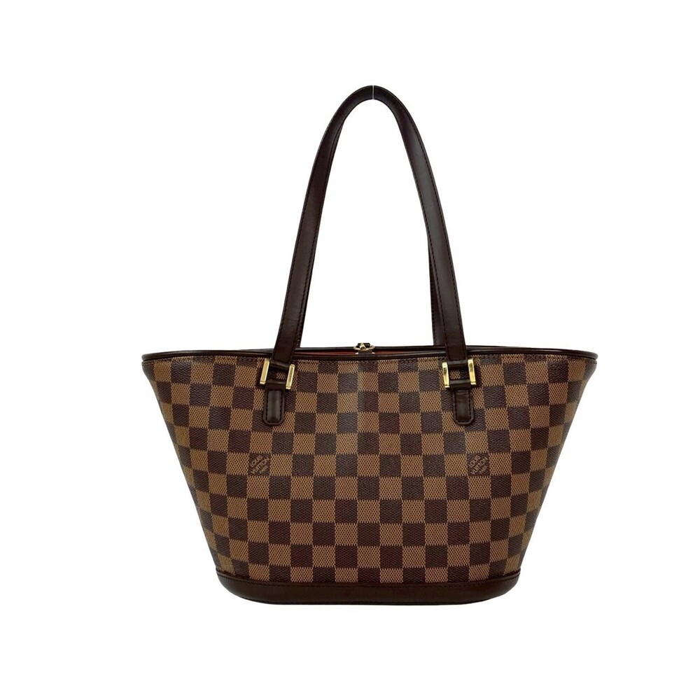 LOUIS VUITTON Brown Damier Leather Tote Bag - Picture 3 of 10